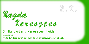 magda keresztes business card